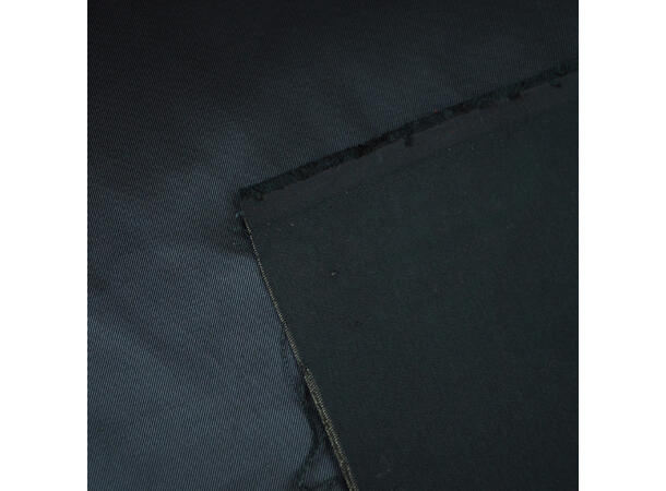 Ensfarget bevernylon av bomull og polyester, Sort