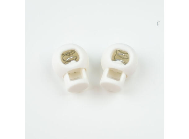 Stor rund snorstopper, 20mm hvit