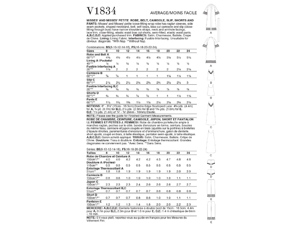 Vogue 1834 - Nattøy til dame.