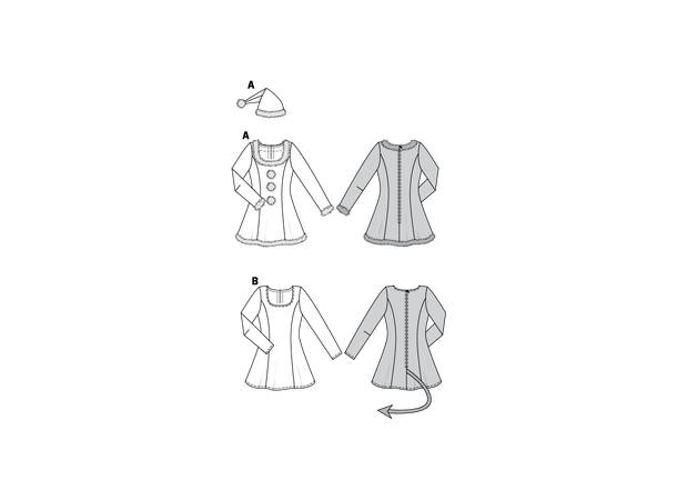 Burda 2464 - Miss Claus og djevelkostyme