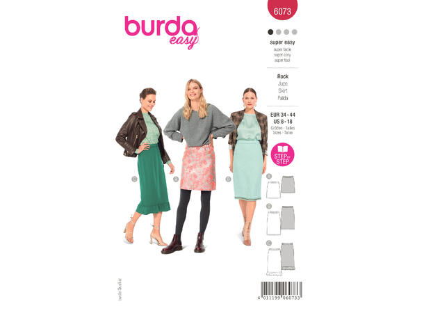 Burda 6073, Skjørt