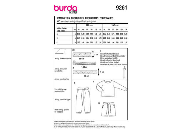 Burda 9261 - Klessett