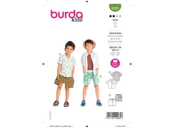 Burda 9285 - Skjorte og shorts