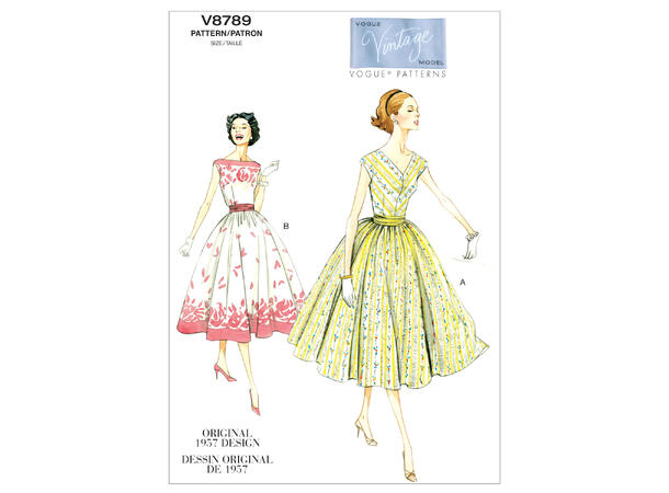 Vogue 8789 - Vintage kjole.