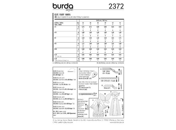 Burda 2372 - Fe kostyme