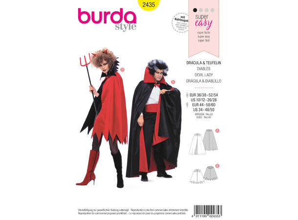 Burda 2435 - Kappe, dracula og djevel
