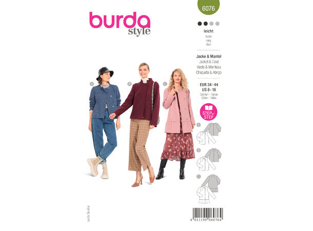 Burda 6076, Jakke og kåpe
