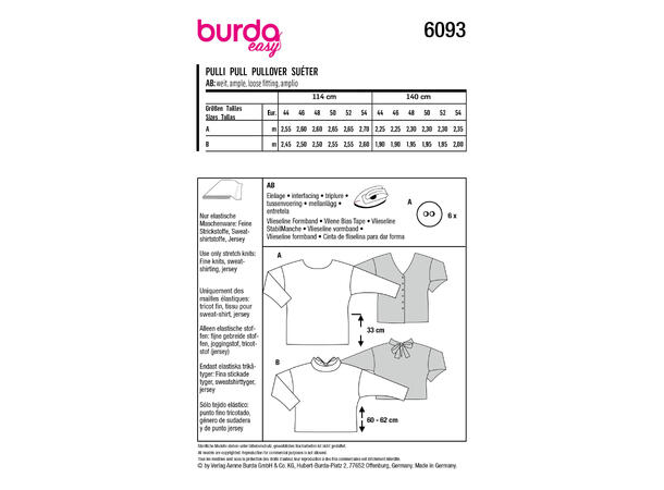 Burda 6093, Genser