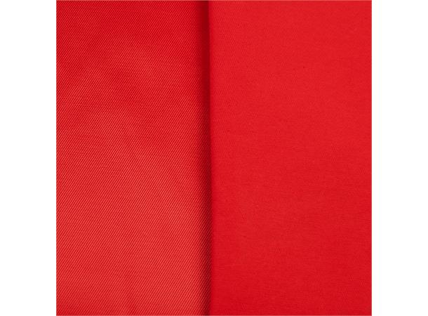 Ensfarget bevernylon av bomull og polyester, Rød