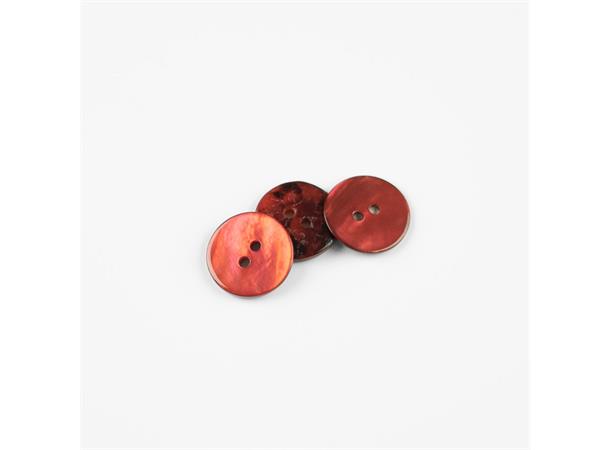Perlemorsknapp Vinrød, 15mm