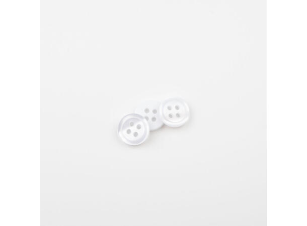 Skjorteknapp Hvit, 11mm