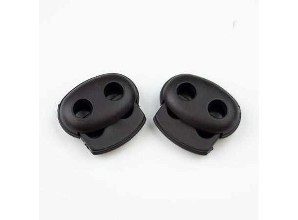 Stor dobbel snorstopper, 25mm sort