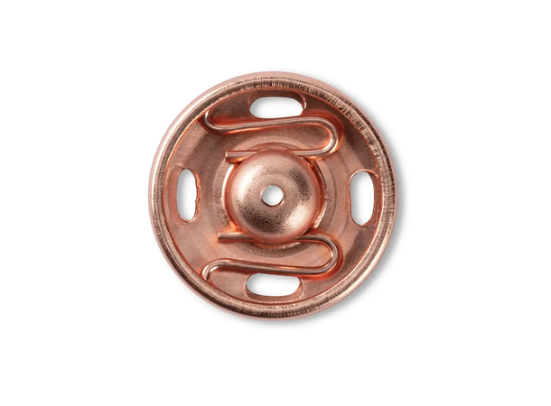 Trykknapper til å sy på 6 stk x 15 mm rosegull