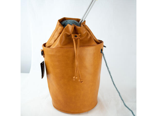 Unwind Strikkeveske av PU skinn, 30x23 cm