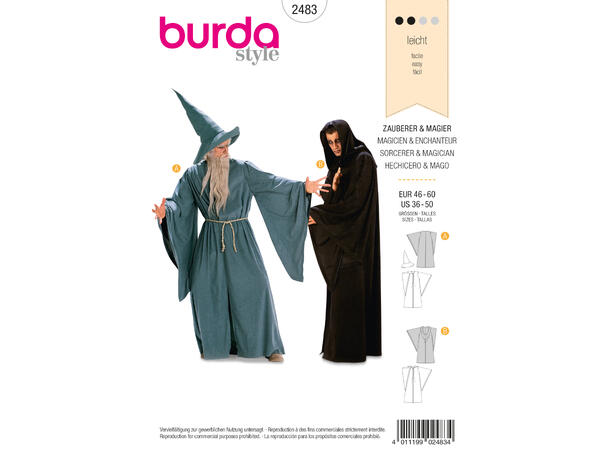 Burda 2483 - Trollmannskostyme