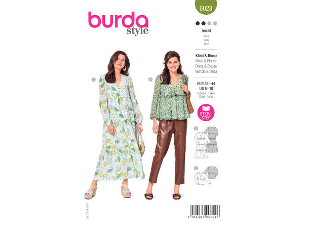Burda 6023 - Kjole og bluse