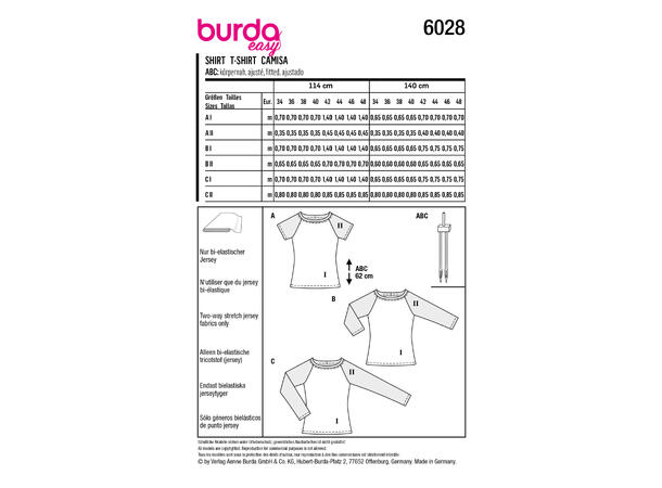 Burda 6028 - T-skjorte
