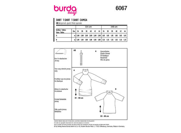 Burda 6067, genser