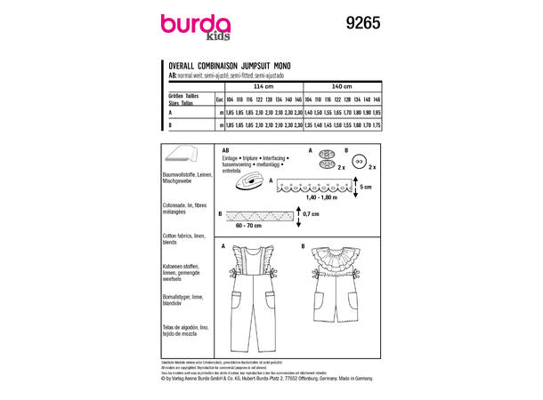 Burda 9265, Jumpsuit