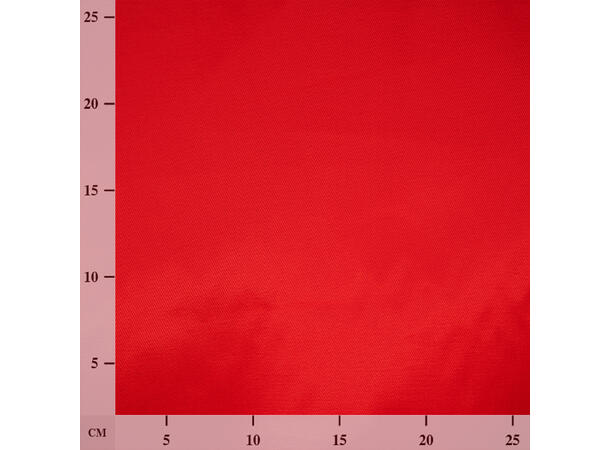 Ensfarget bevernylon av bomull og polyester, Rød