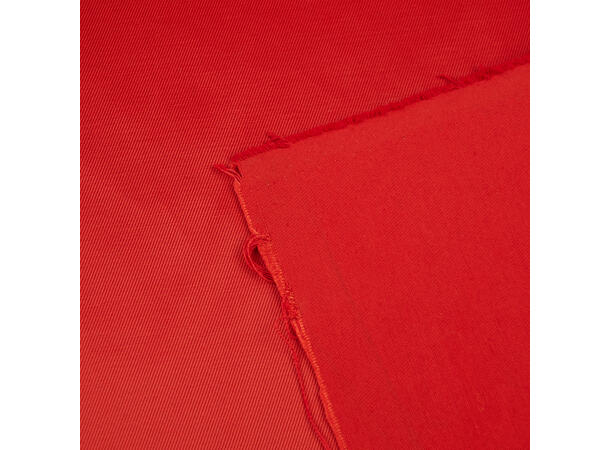 Ensfarget bevernylon av bomull og polyester, Rød