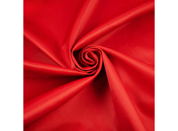 Ensfarget bevernylon av bomull og polyester, Rød