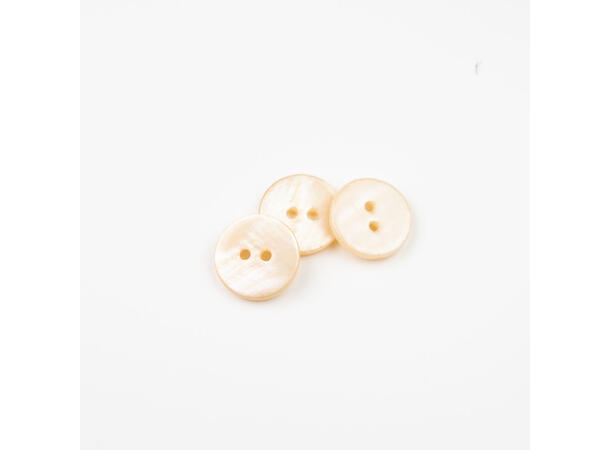 Tykk perlemorsknapp, beige 15mm