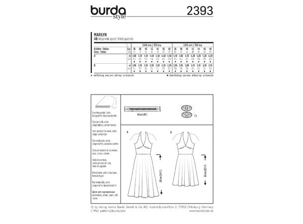 Burda 2393 - Marilyn Monroe kostyme
