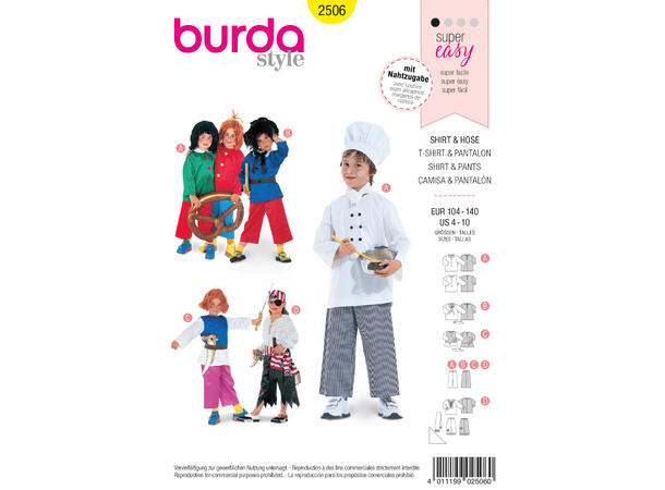 Burda 2506 - Kostymesett til barn