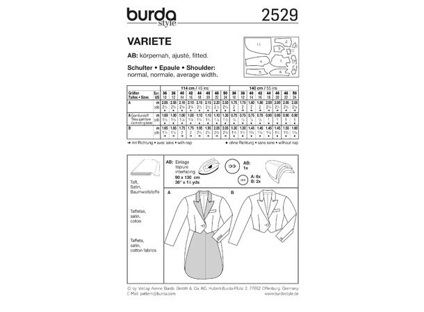 Burda 2529 - Varieté kostyme