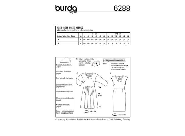 Burda 6288, kjole