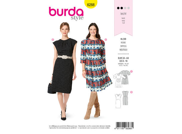 Burda 6288, kjole