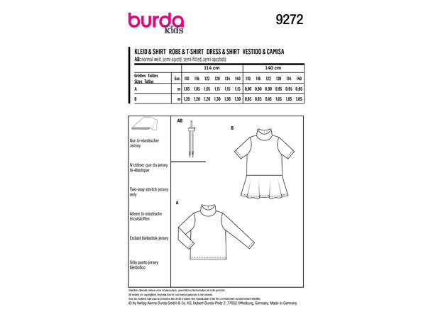 Burda 9272 - Kjole og genser