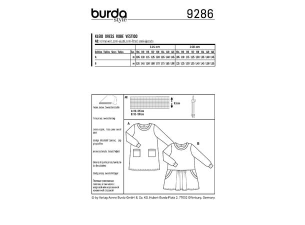Burda 9286 - Kjole