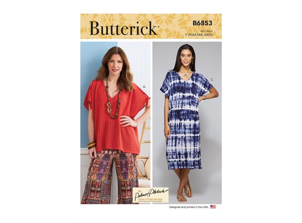 Butterick 6853 - Tunika og kjole Y (XS-S-M)