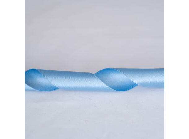 Resirkulert satengbånd Lyseblå, 25mm