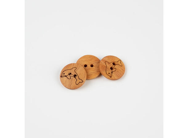 Treknapp, delfin 15mm