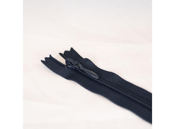 Tynn plastglidelås 60cm Marineblå