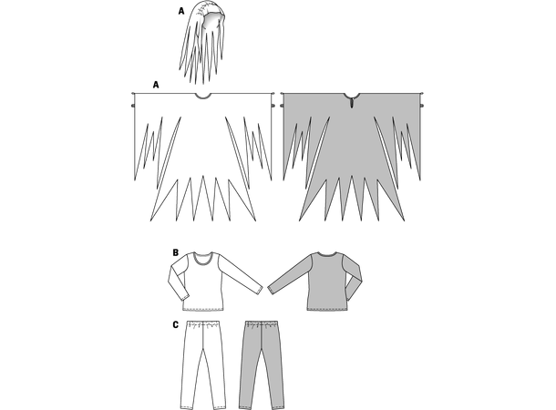 Burda 2370 - Spøkelseskostyme, barn