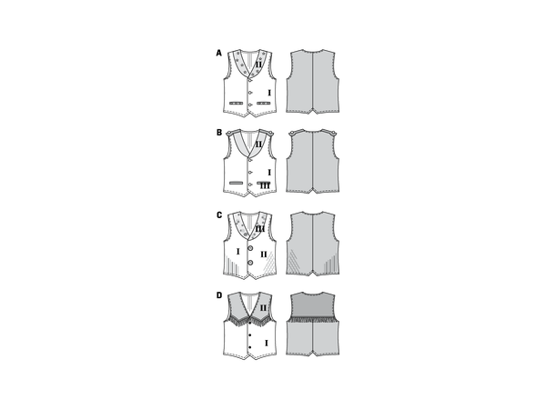 Burda 2434 - Kostymevest
