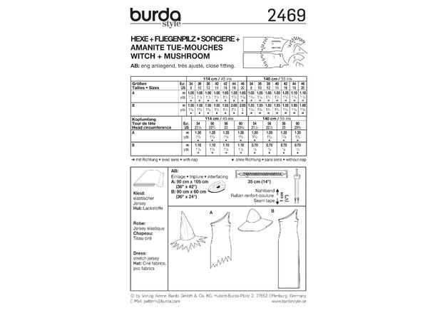Burda 2469 - Hekse- og soppkostyme