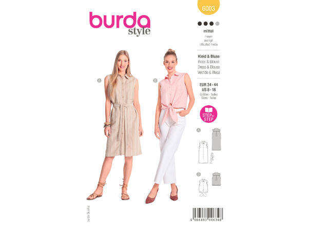 Burda 6003, kjole eller skjorte