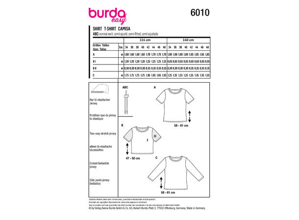 Burda 6010 - T-skjorte