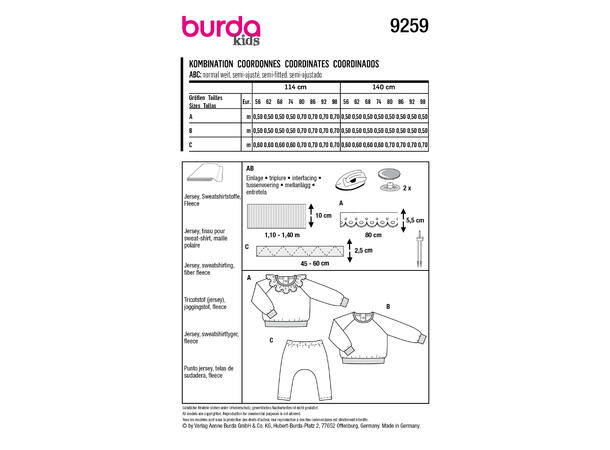 Burda 9259 - Klessett