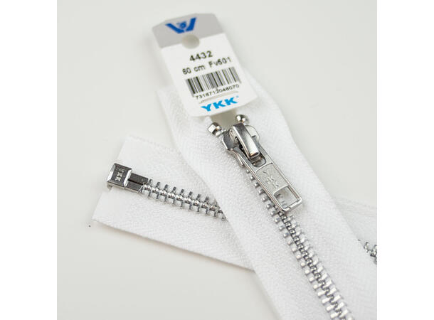 Delbar metallglidelås, aluminium