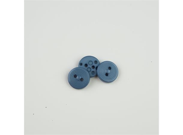 Knapp med ringer, blå 13 mm