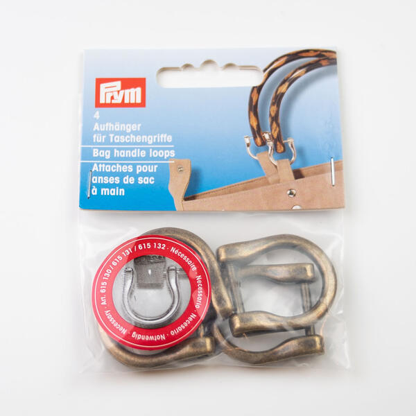 Kroker for veskehåndtak Messing, 4 stk