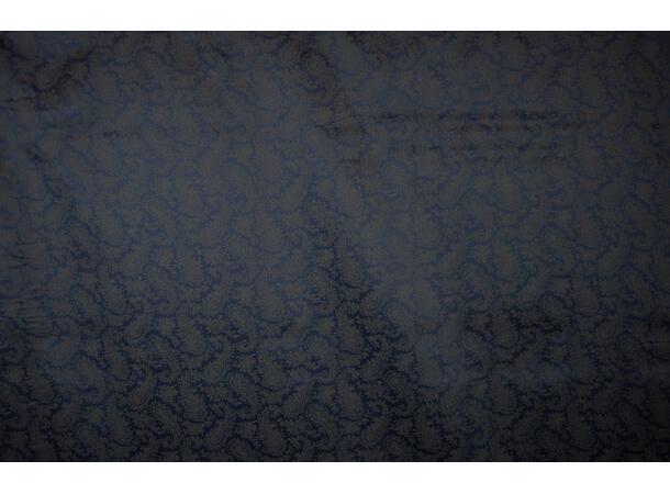 Printet fôrstoff, twill viskose i marine/khaki