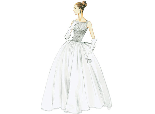 Vogue 8729 - Vintage brudekjole.