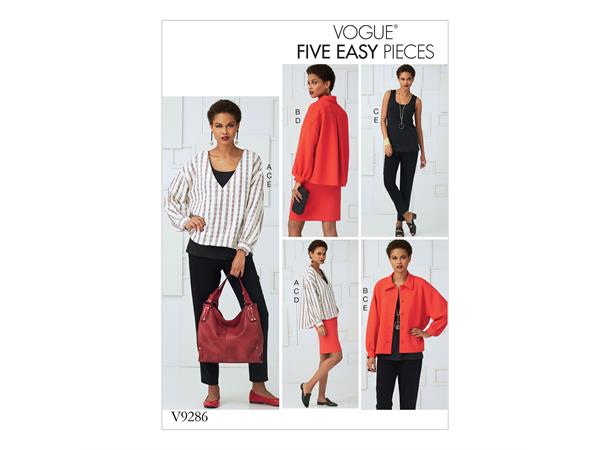 Vogue 9286 - Topp, skjørt og bukse XS-S-M